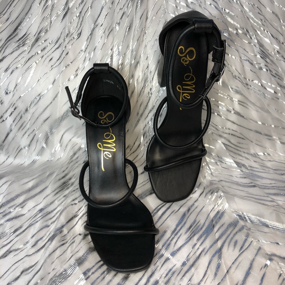 Black Strappy Heels